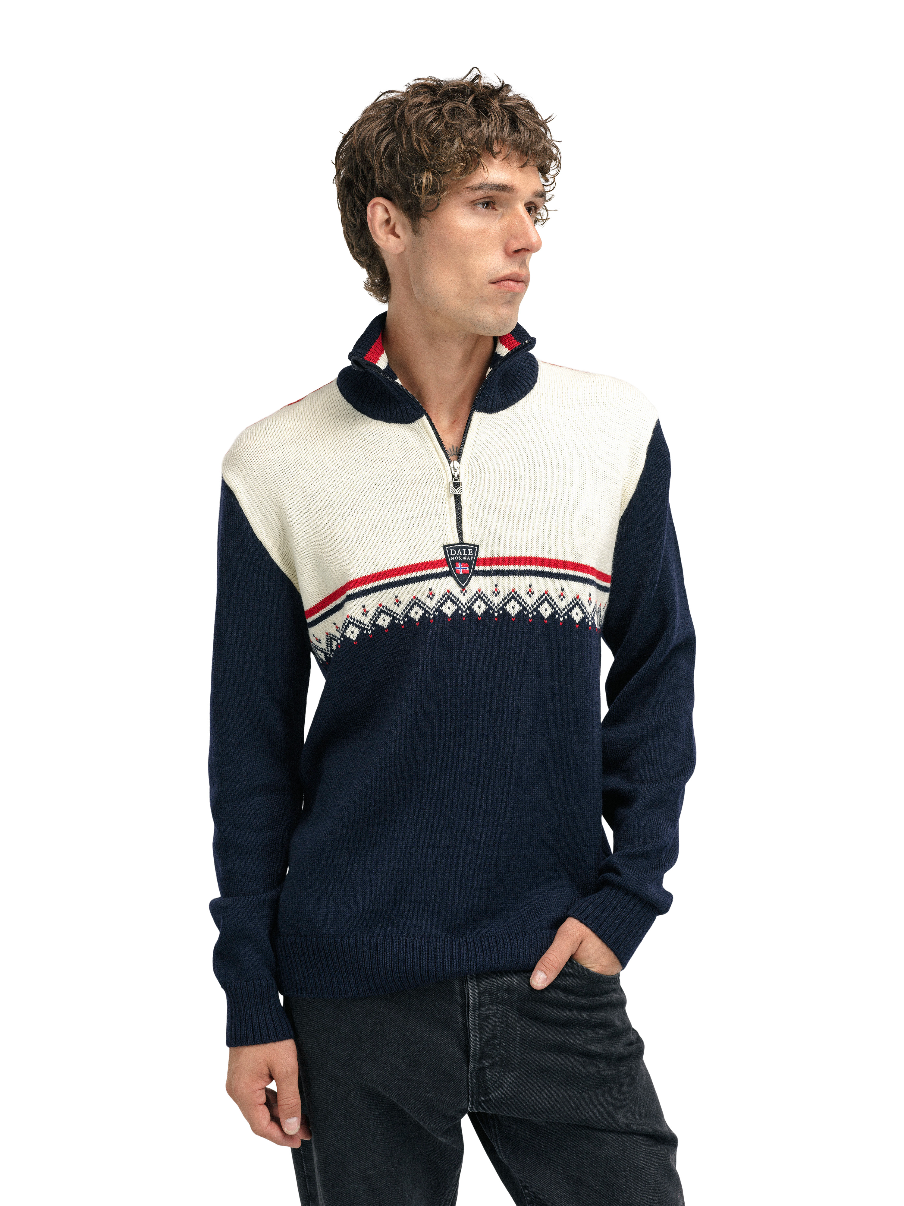 Lahti Sweater - Men - Navy/Offwhite - Dale of Norway - Dale of Norway