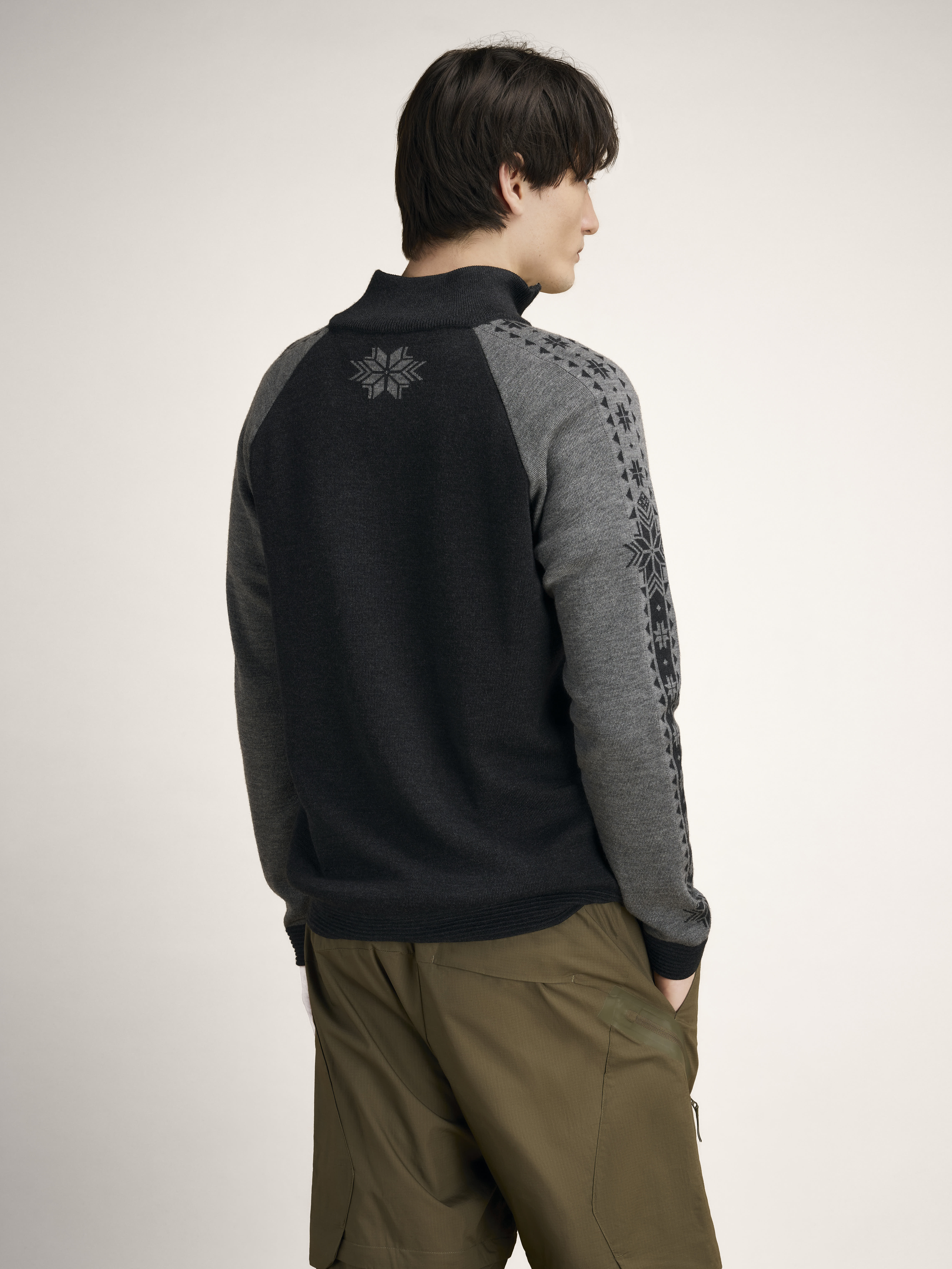 Geilo Men’s Sweater - Merino Wool Darkcharcoal smoke