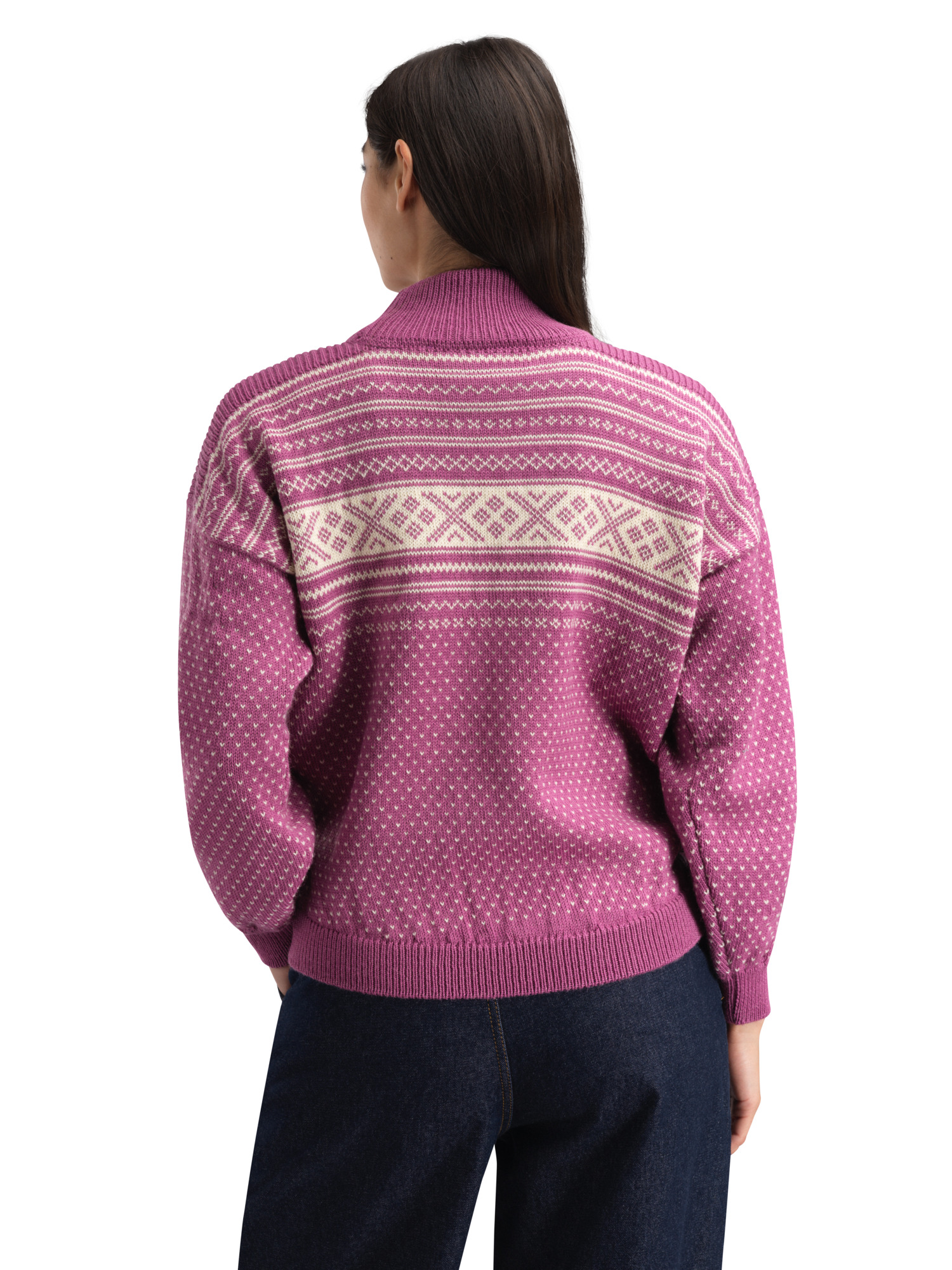 Valløy women’s wool sweater  Berry Cream Offwhite