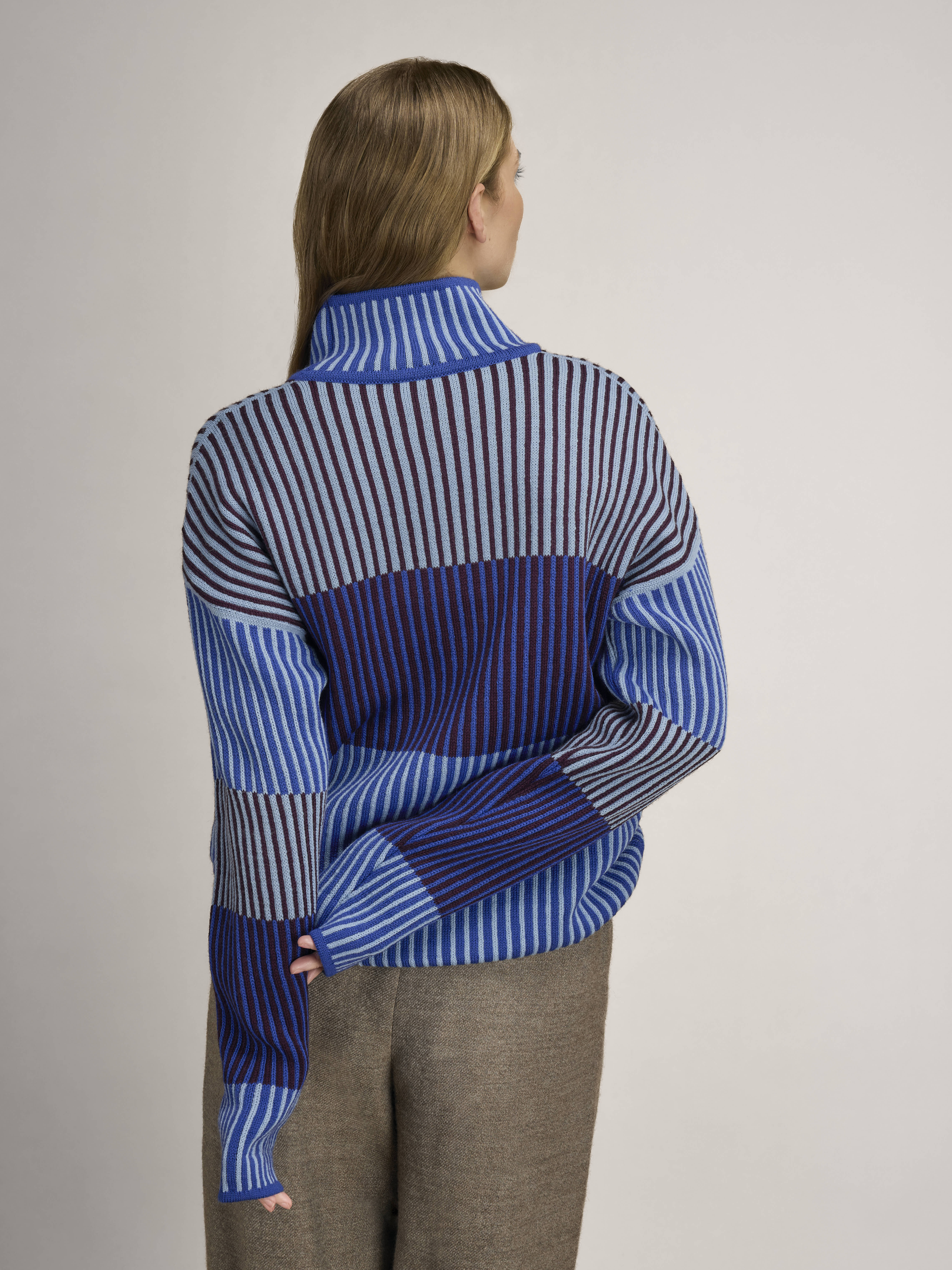 Skarstind women's sweater Ultramarine Iceblue Wine