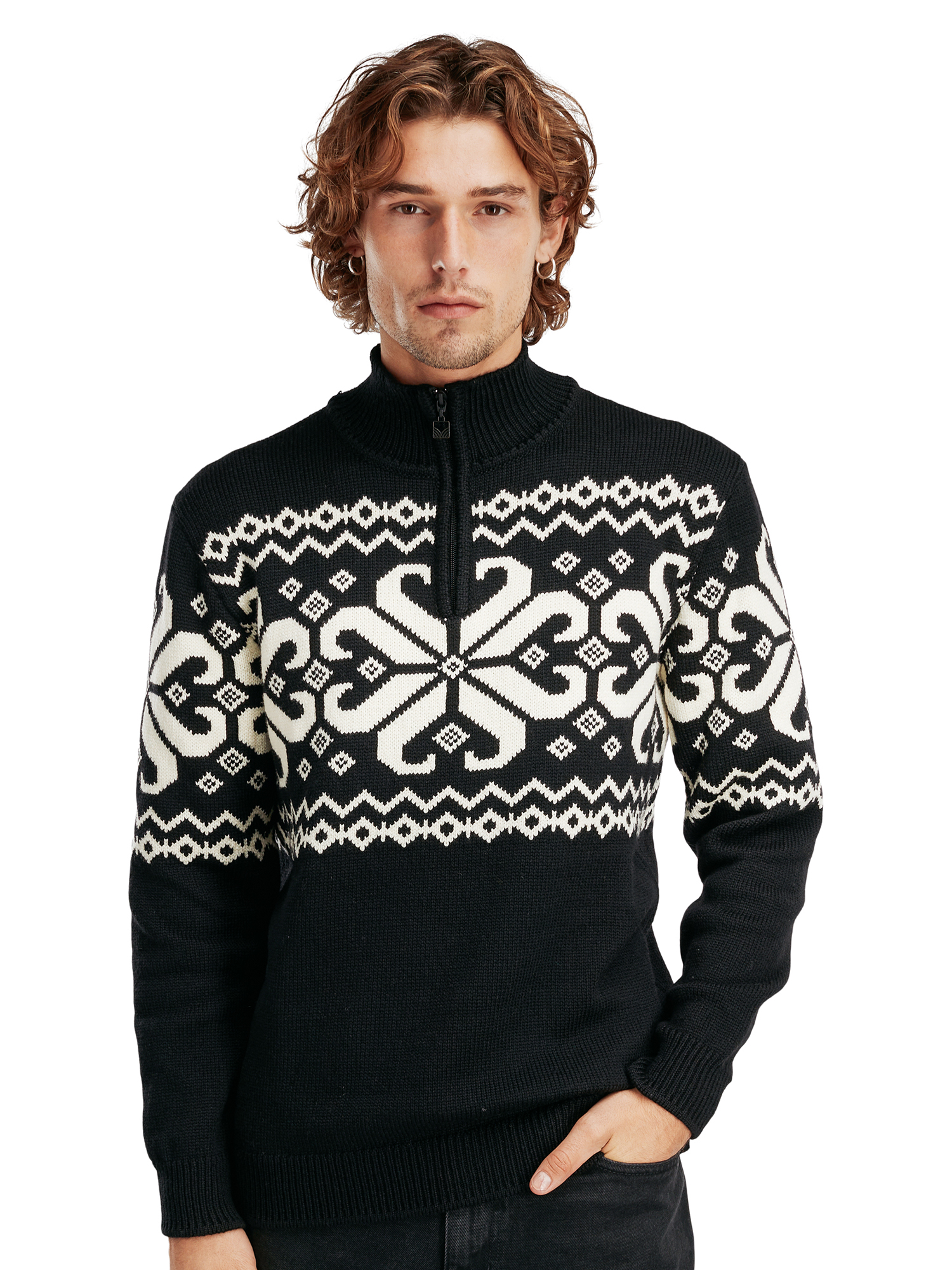 Falkeberg Sweater Men Black Offwhite Dale of Norway Dale of Norway