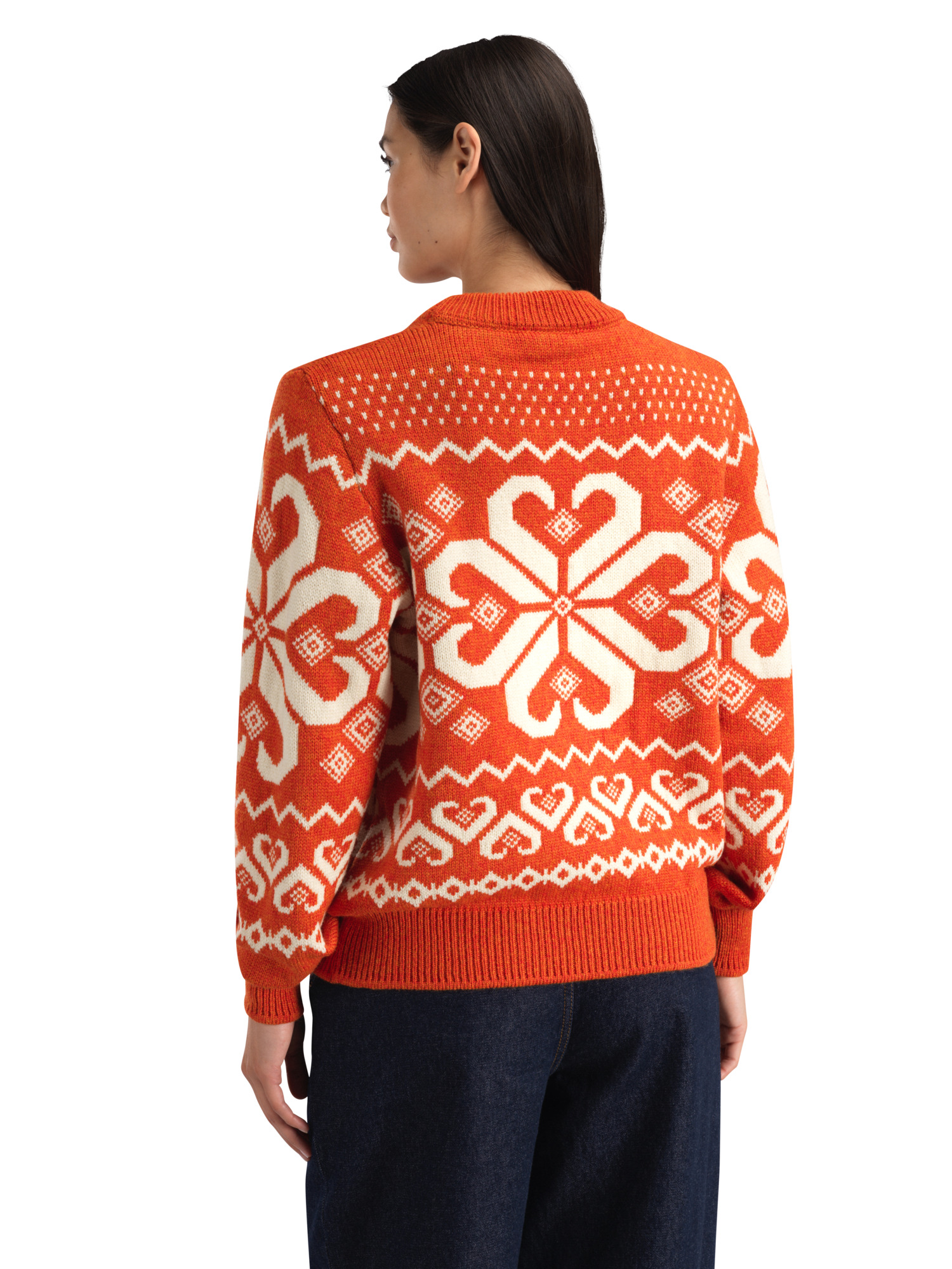 Falkeberg women’s sweater Orange Offwhite