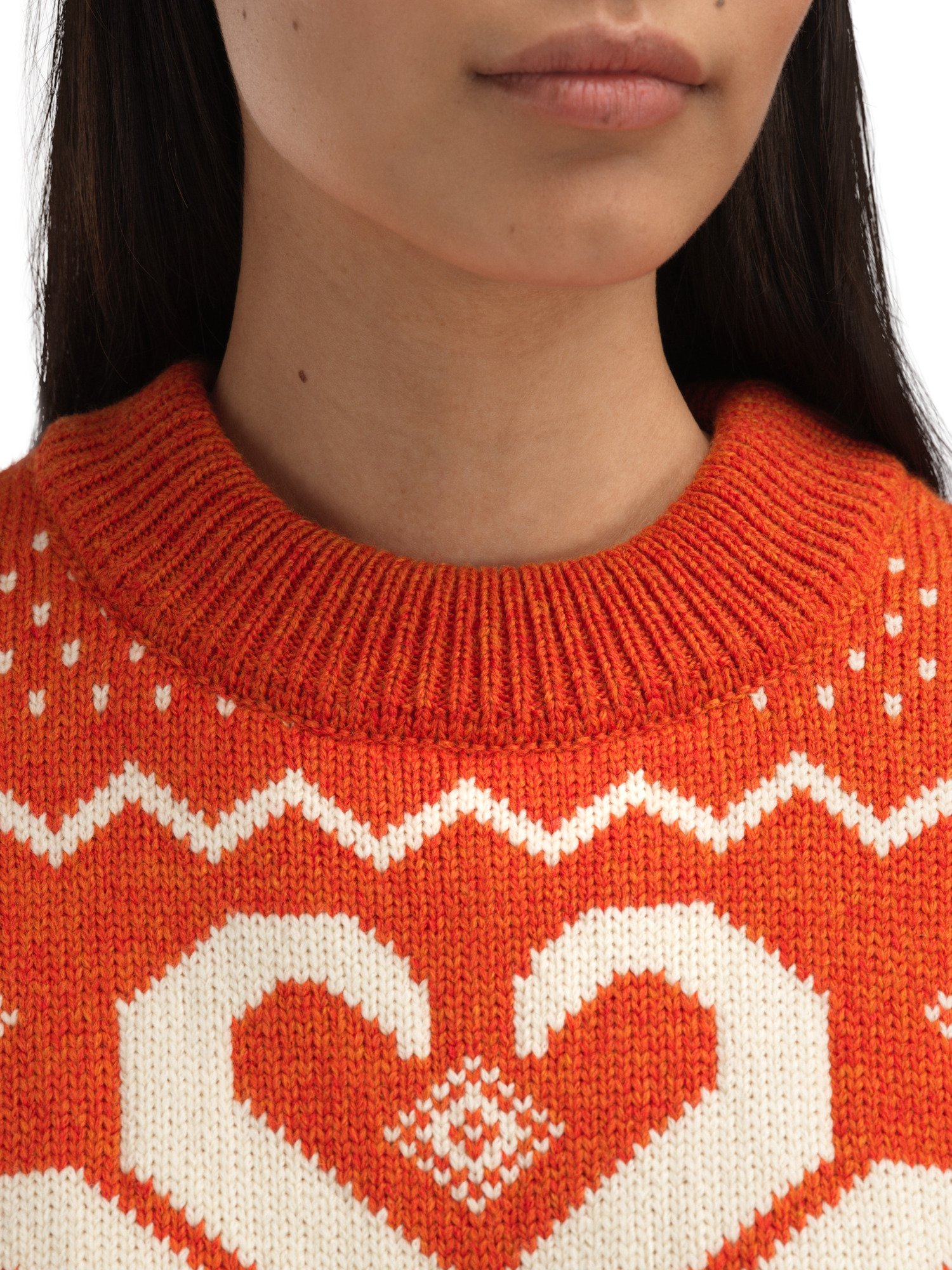 Falkeberg women’s sweater Orange Offwhite