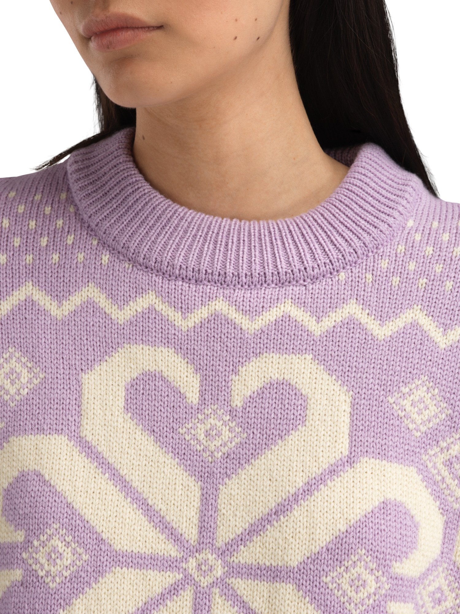 Falkeberg women’s sweater Lavendel Offwhite