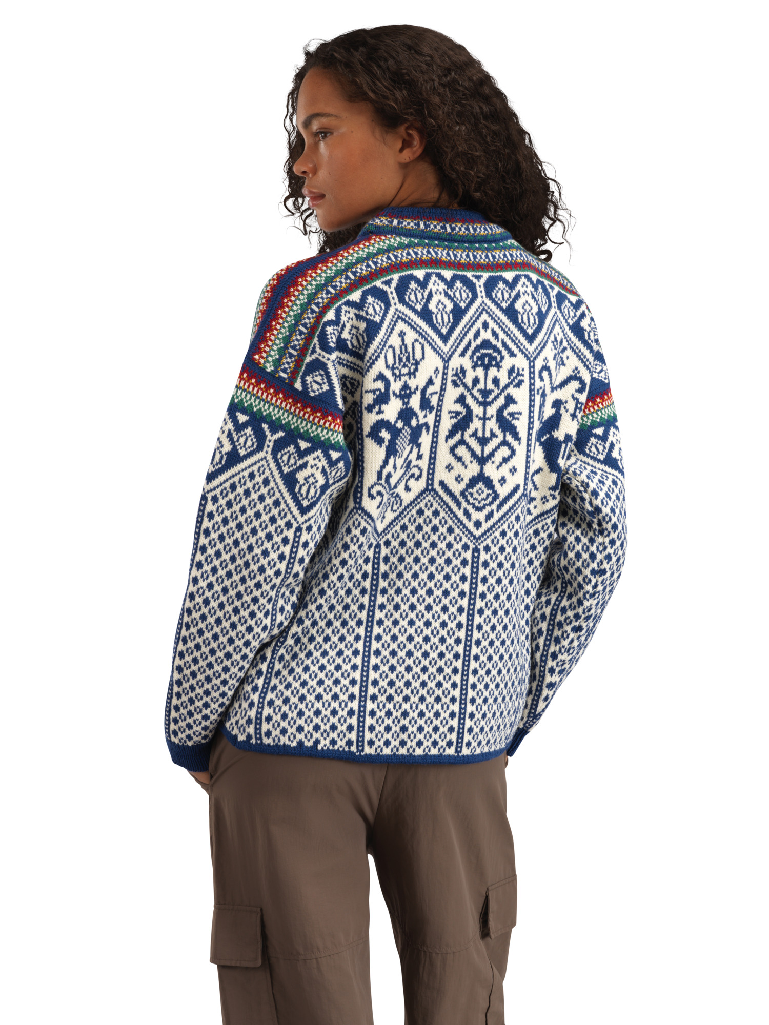 1994 Lillehammer women’s sweater Indigo Offwhite Mustard