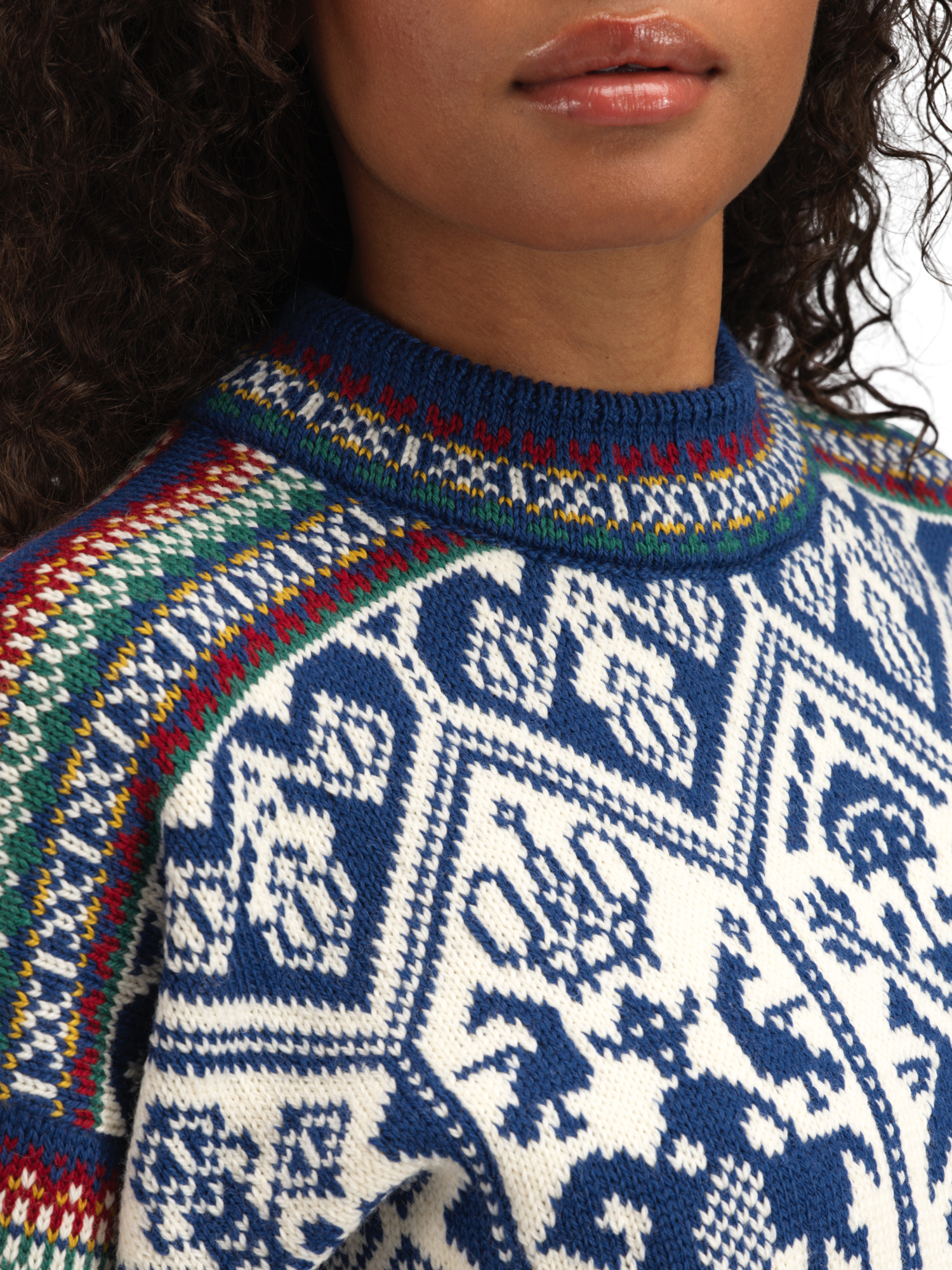 1994 Lillehammer women's sweater in blue – wool classic - Dale of