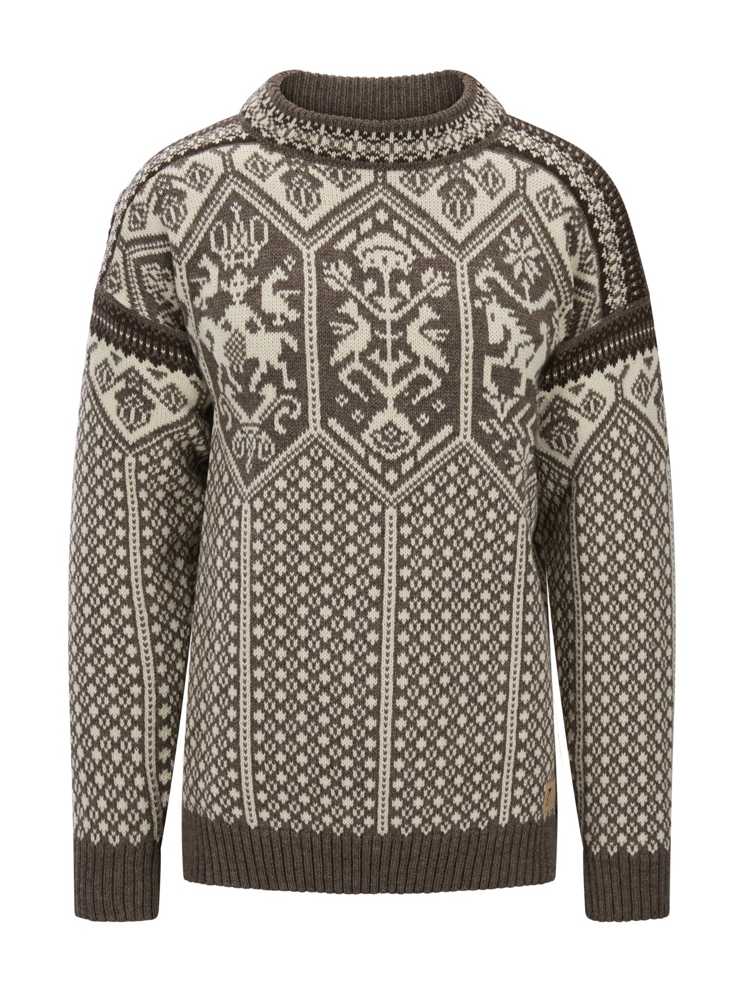 1994 Lillehammer wool sweater unisex Nutmeg Nat.white Coffee