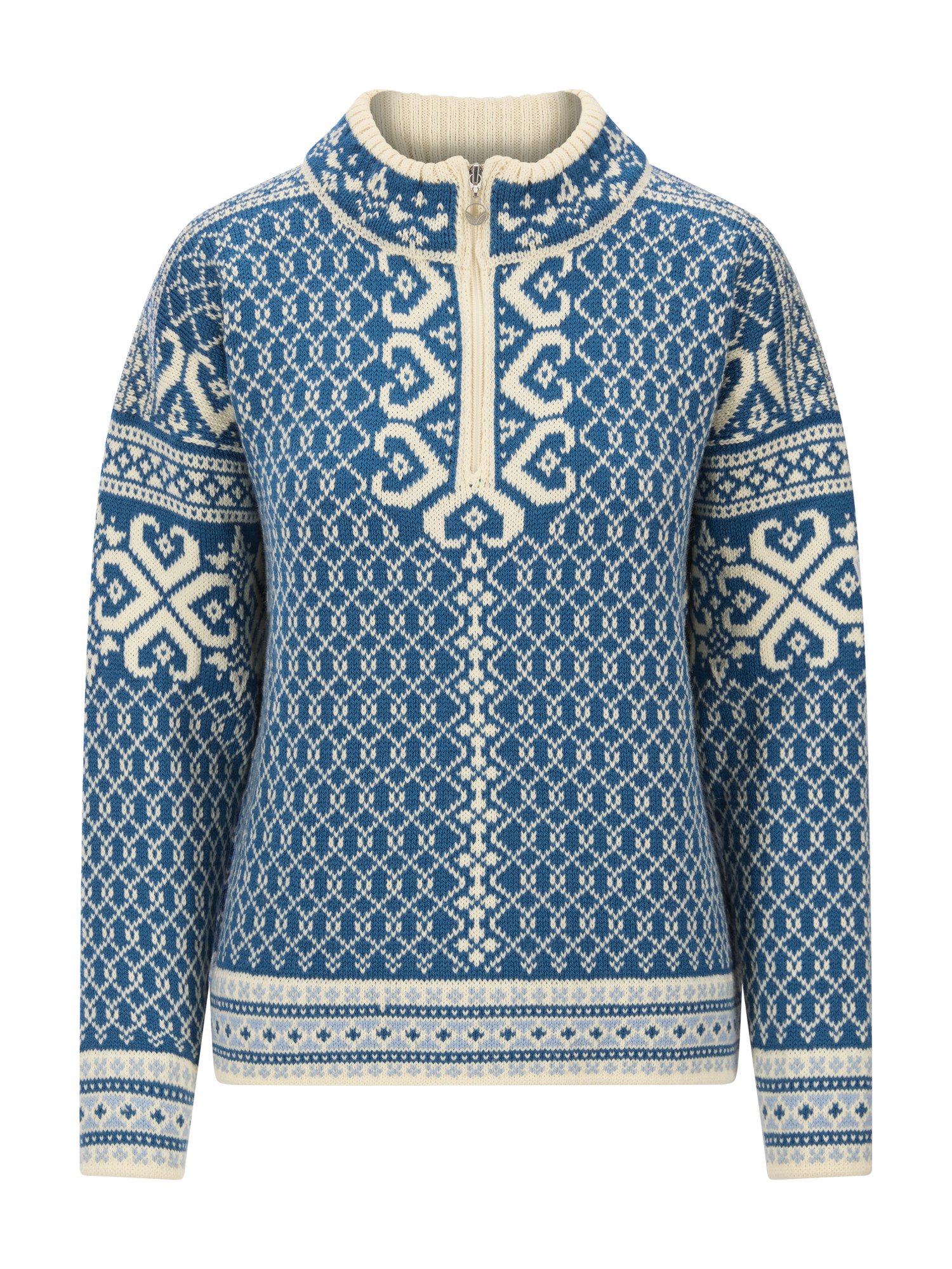 Leknes Women's Sweater Arctic Blue Offwhite