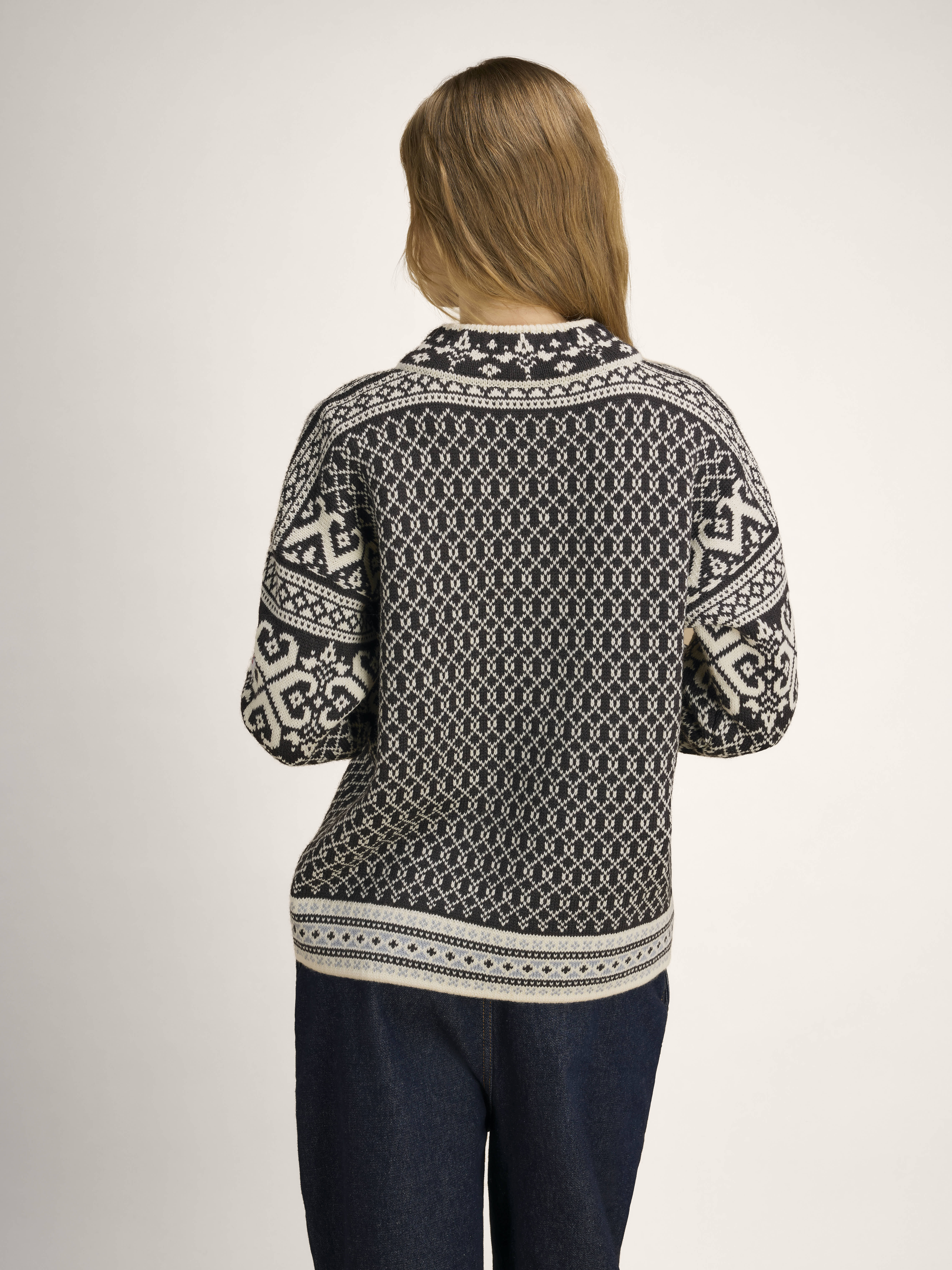Leknes Women's Sweater Coffee Offwhite Metal