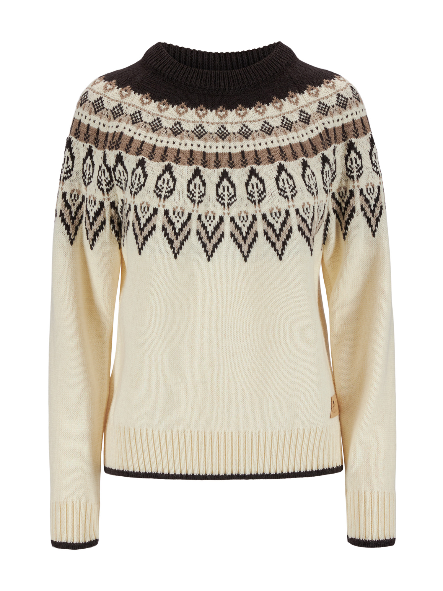 Sula Women's Sweater Offwhite Coffee Sandstone