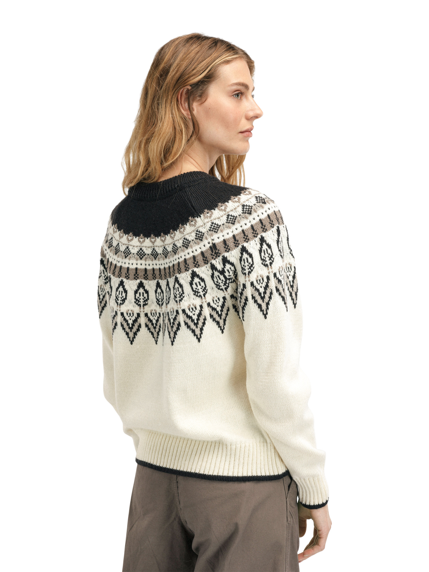 Sula Women's Sweater Offwhite Coffee Sandstone