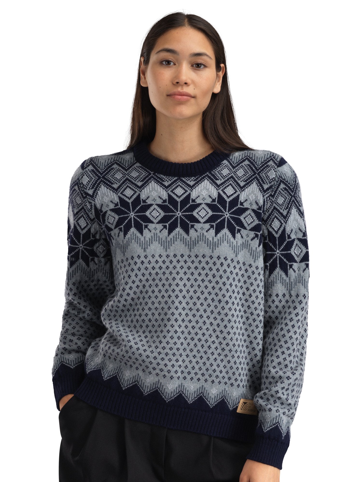 Vilja Women's Sweater Mid Blue Marine Steel