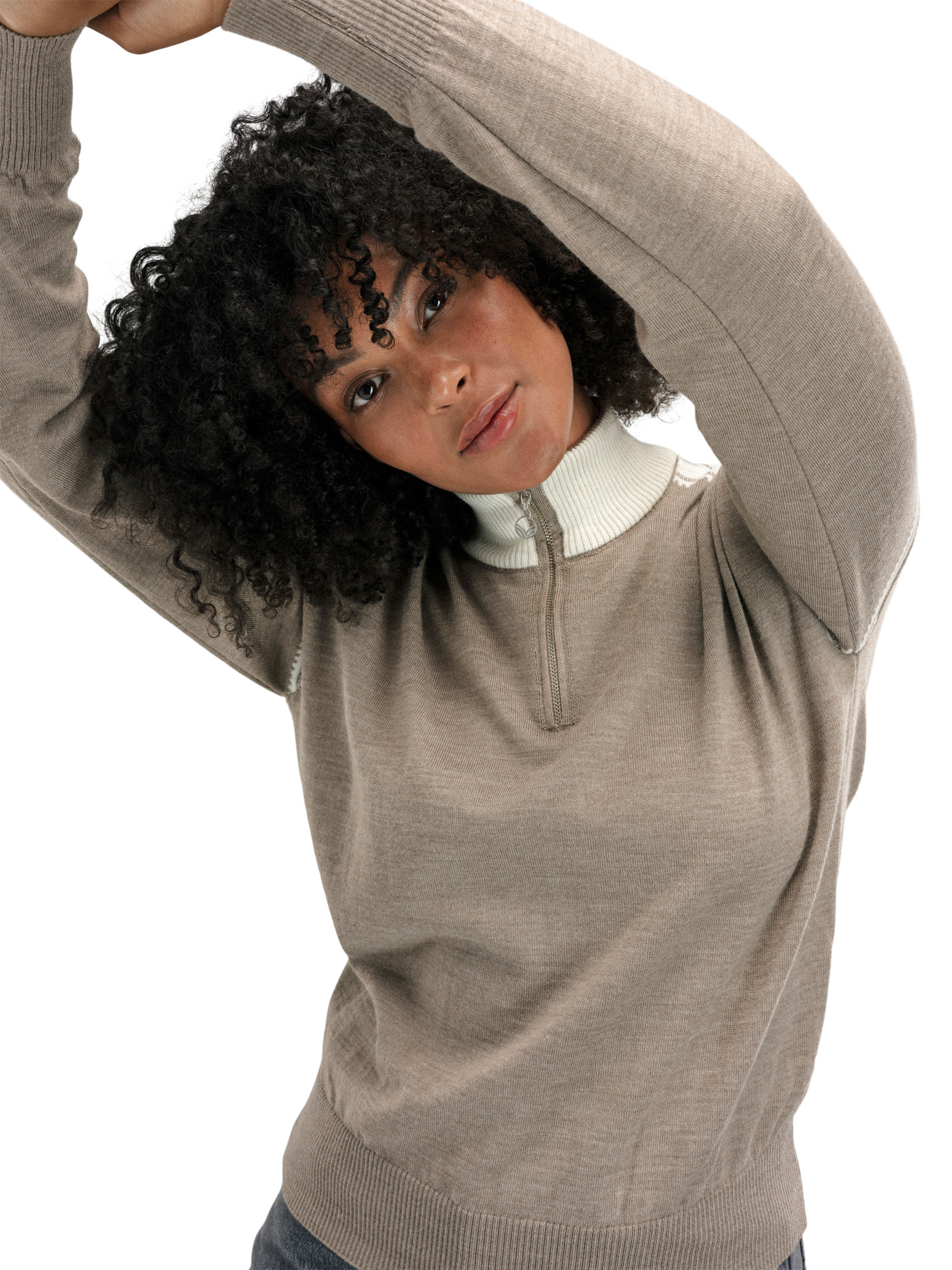 Sandvik Women's Sweater Mountainstone Offwhite