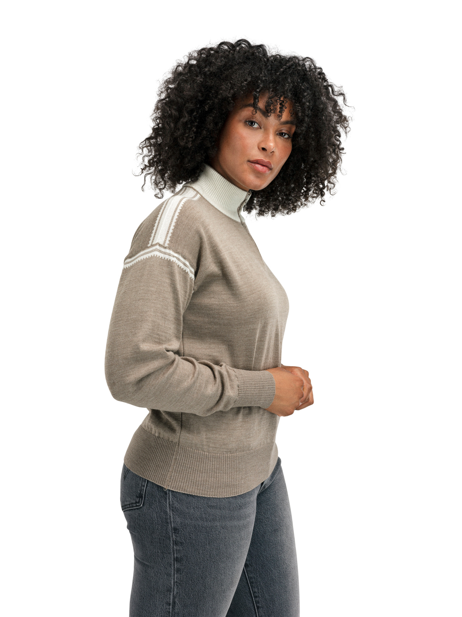 Sandvik Women's Sweater Mountainstone Offwhite