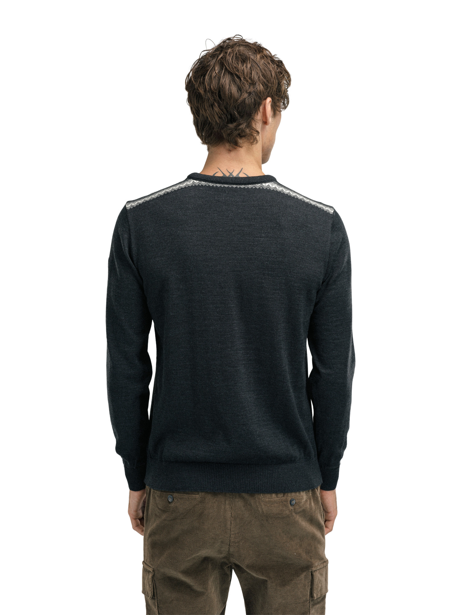 Stenberg Men's Sweater Dark Charcoal Offwhite