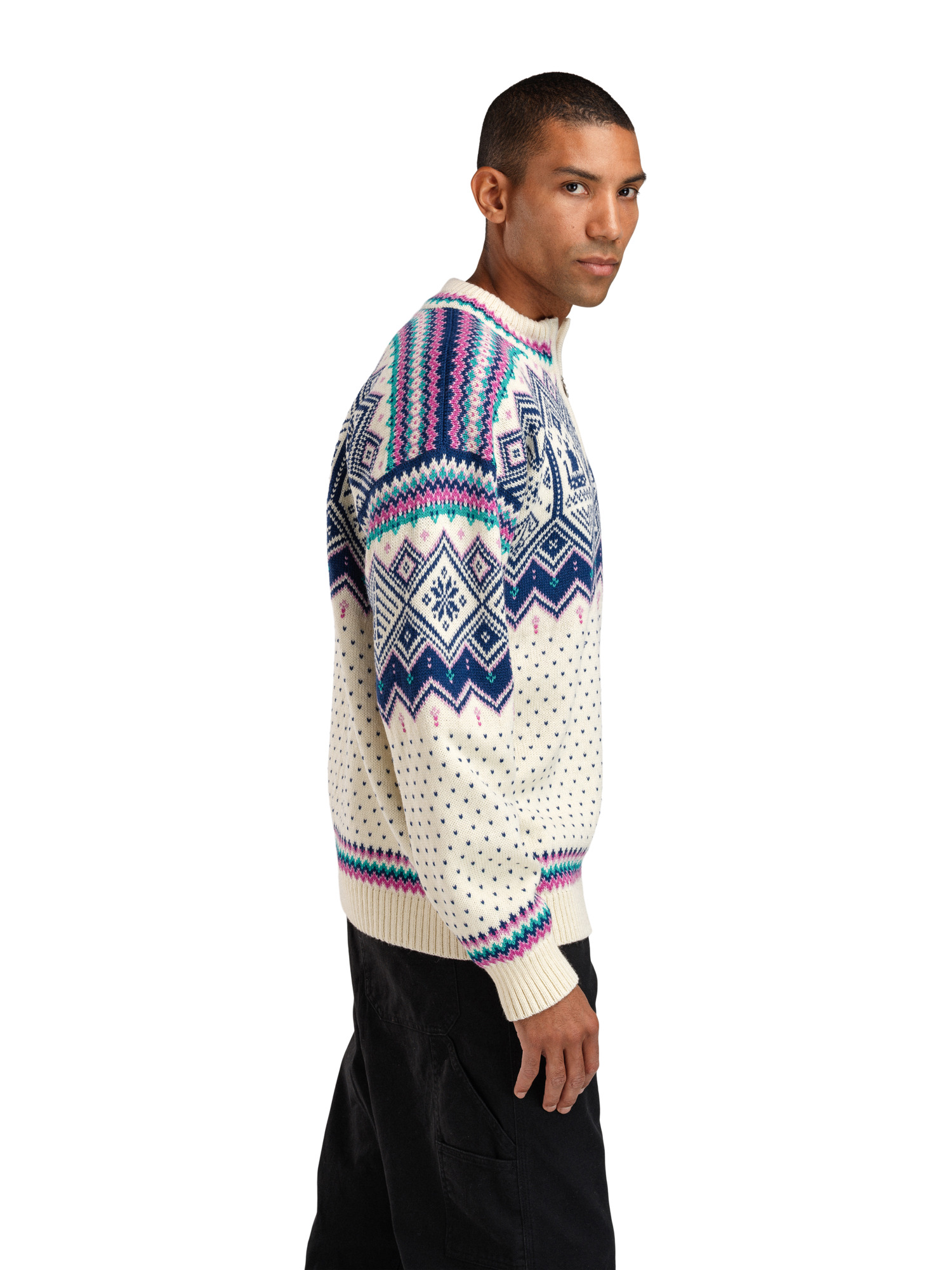 VM Trondheim Men s Sweater Official 2025 World Championship Ski Sweater White Dale of Norway