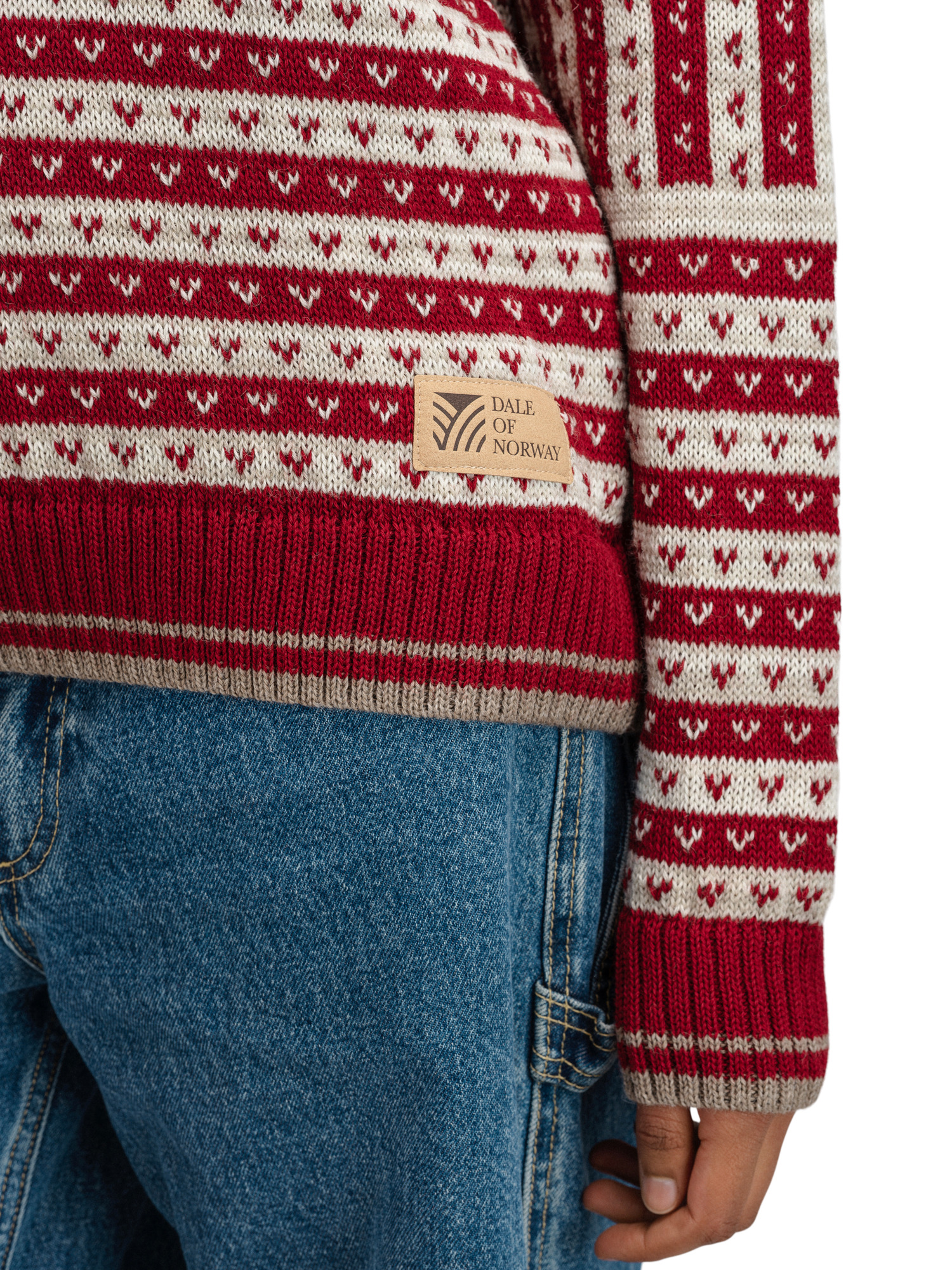 Ramberg Women's Sweater - Norwegian Wool Redrose Mountainstone SandMel
