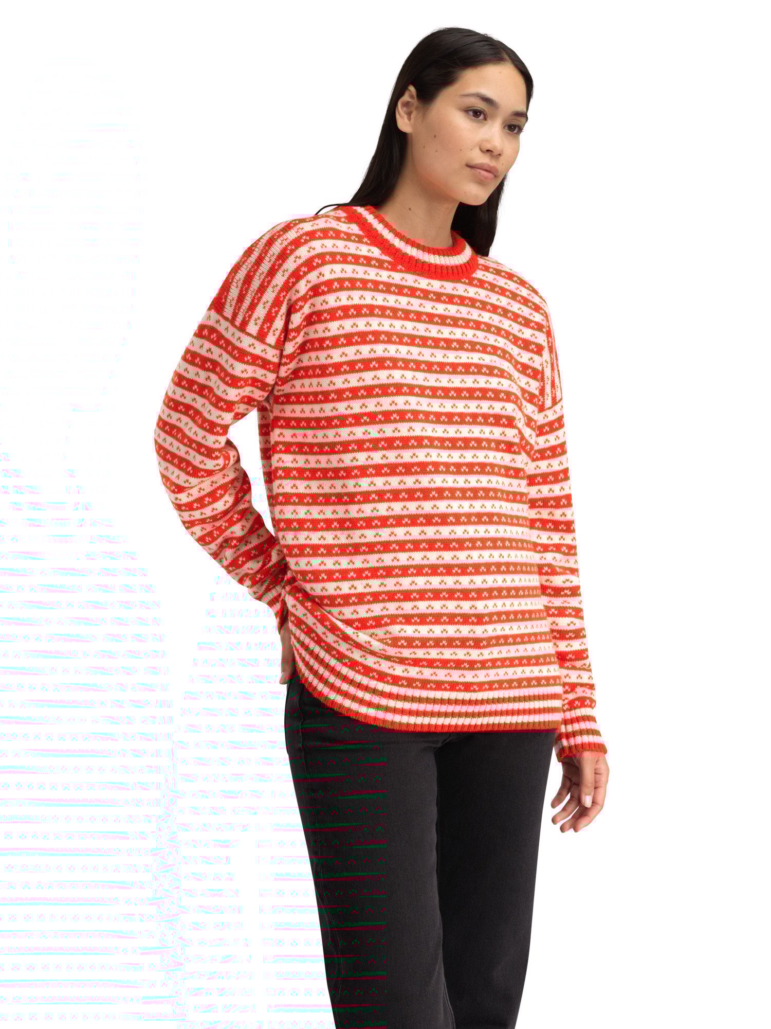 Skipsleia Unisex Sweater Roth red Natural White