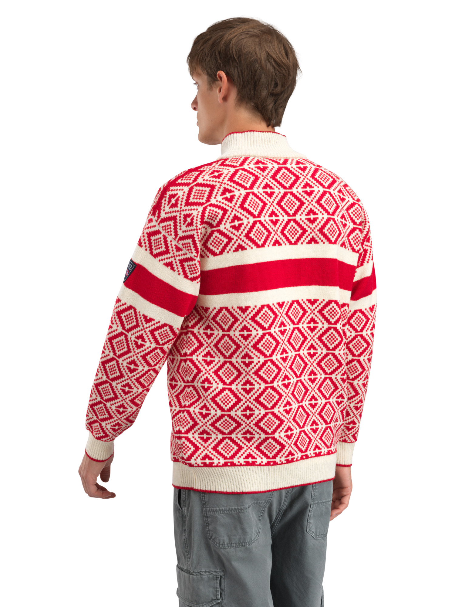 Team Norway Cortina Men’s Ski Sweater Raspberry Offwhite
