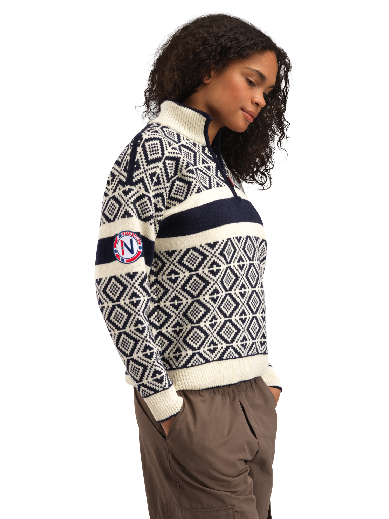 Team Norway Cortina Women’s Ski Sweater Navy Offwhite