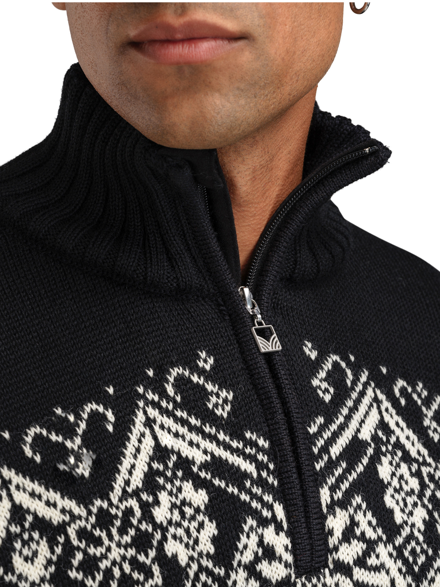 Roset Windproof Men’s Sweater  Black Offwhite