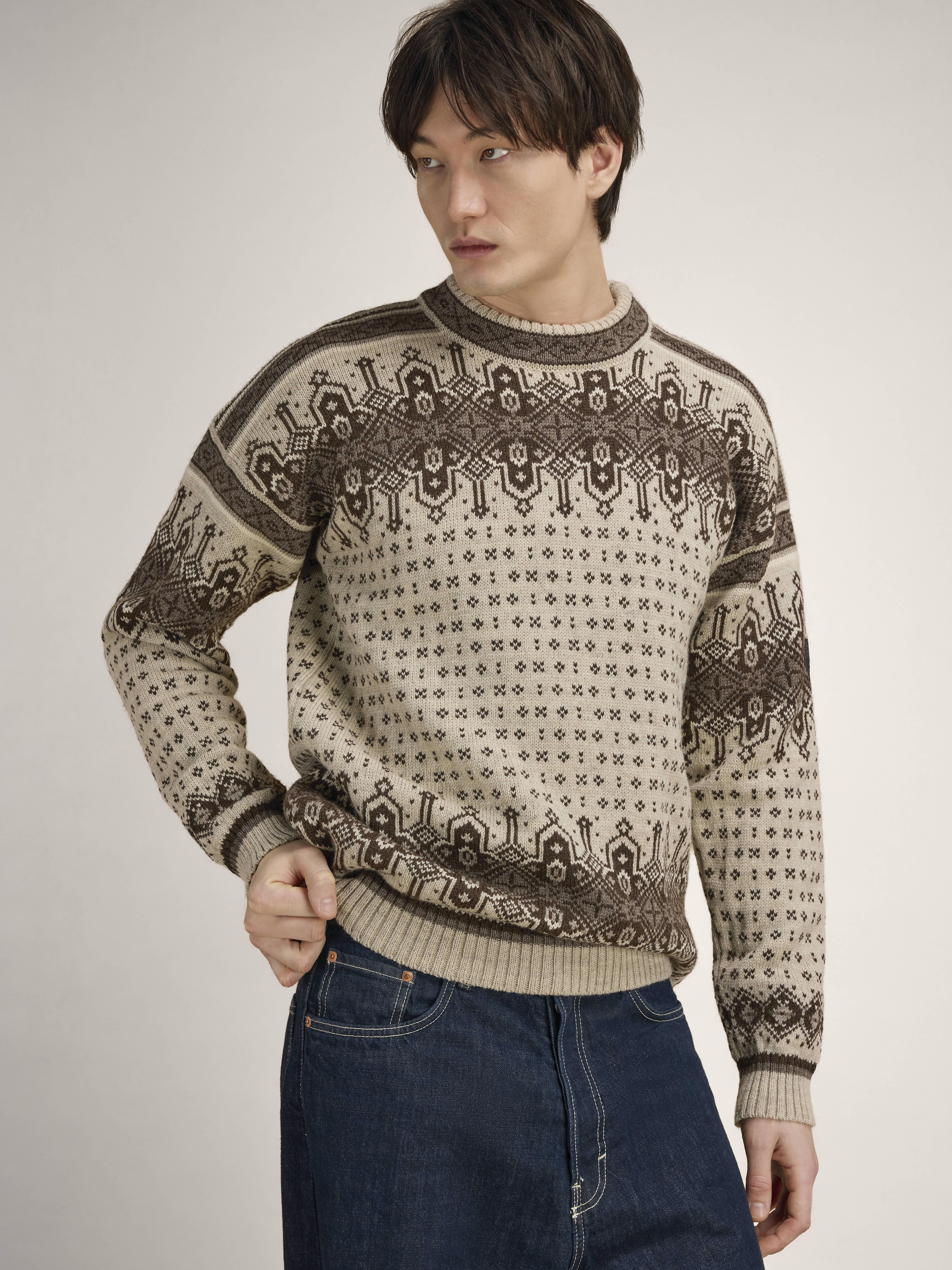 Albertville Men's Sweater Birch Coffee