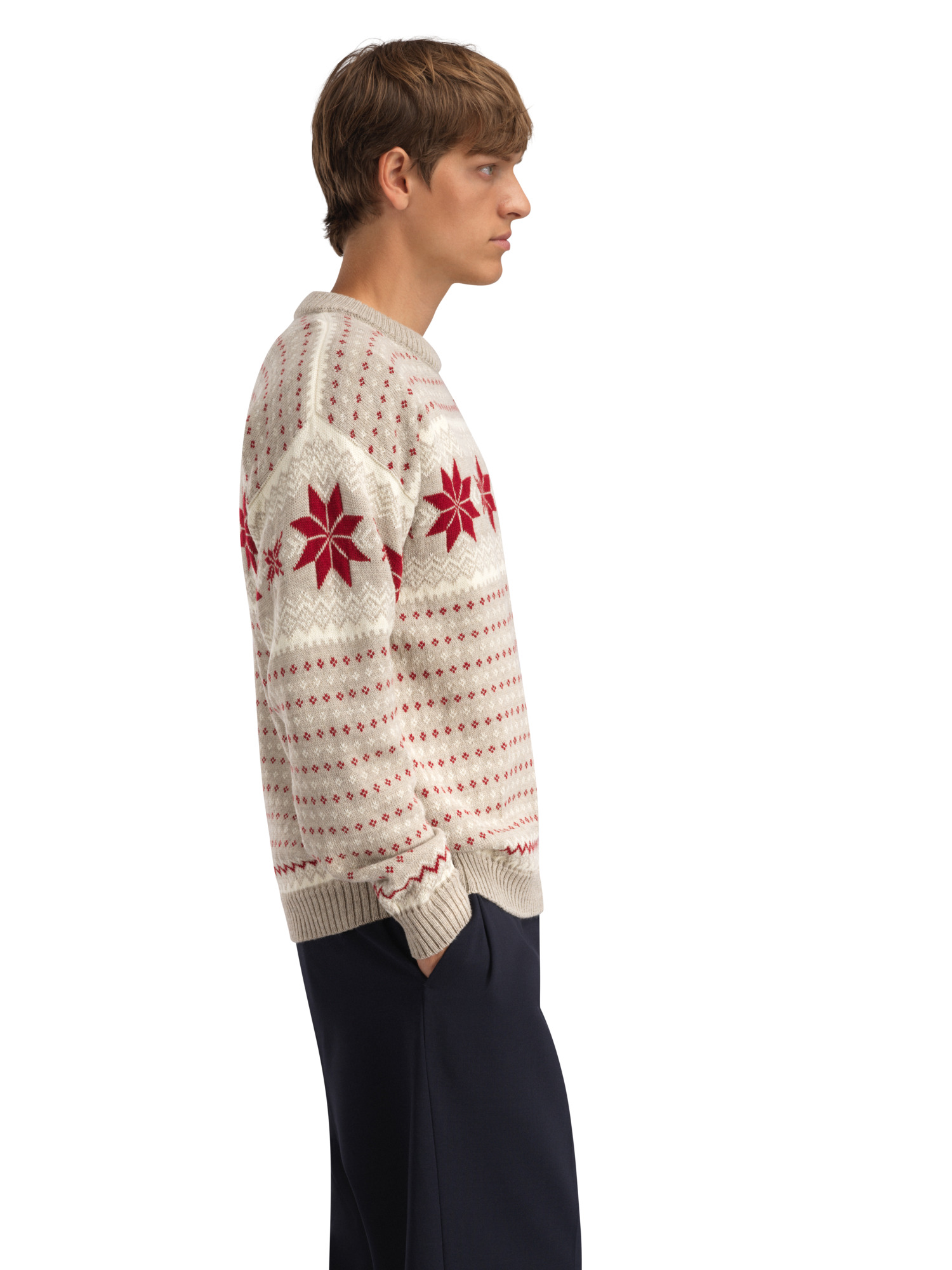 Egersund Men's Sweater Sand Offwhite