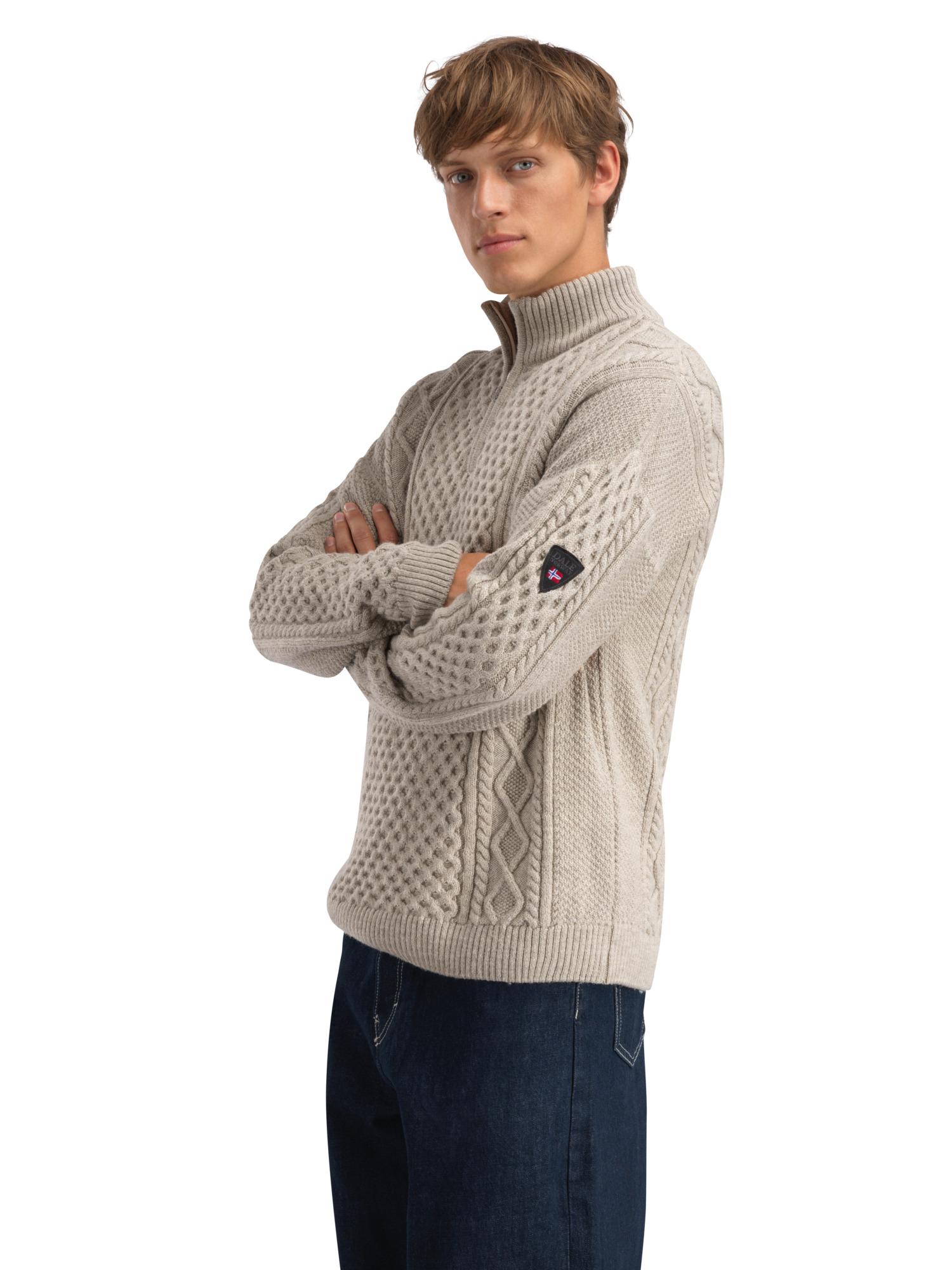 Jordalen Men's Sweater Sand Melange