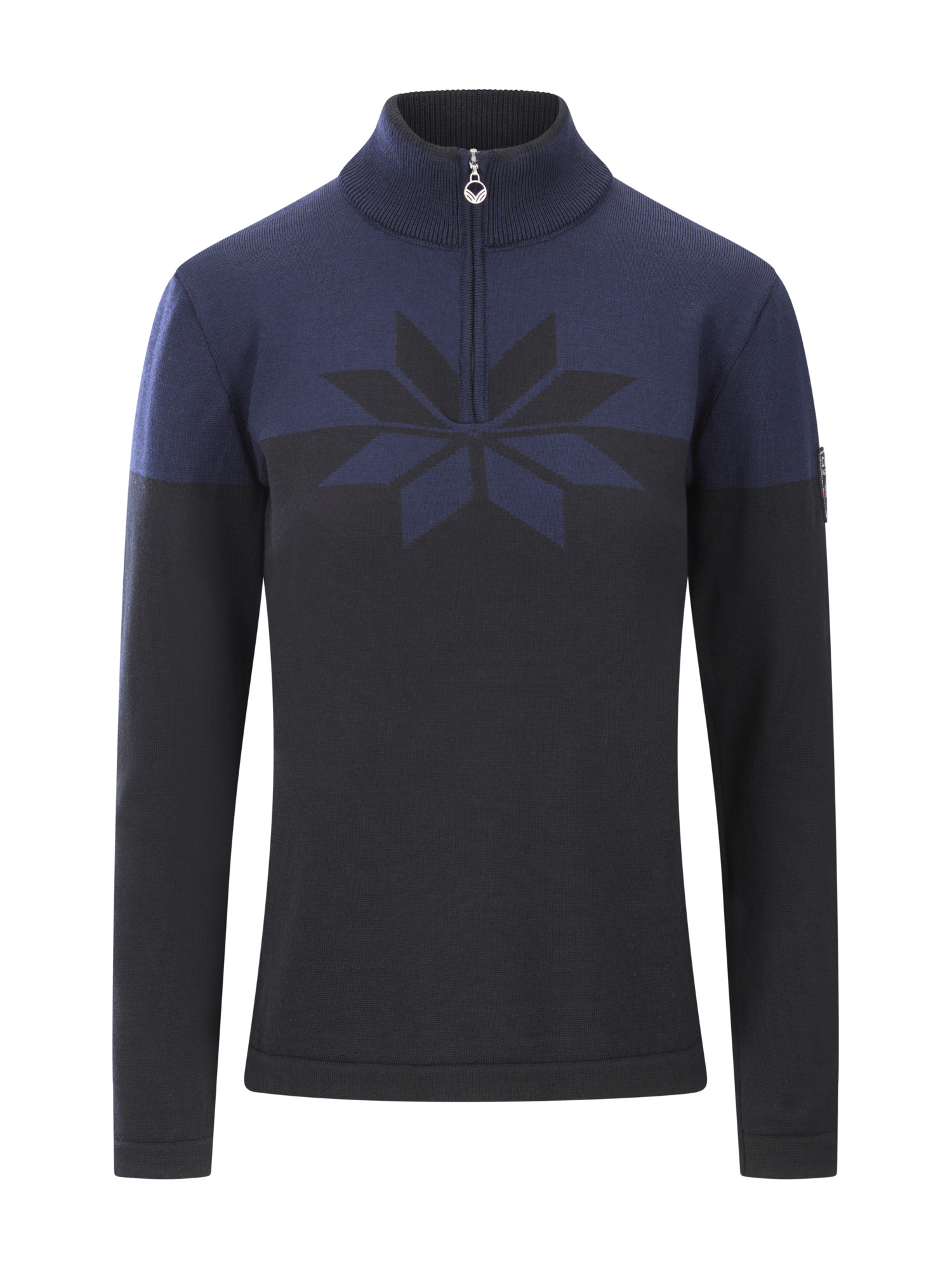 Breidablikk Women's Sweater - Merino Wool Black Navy