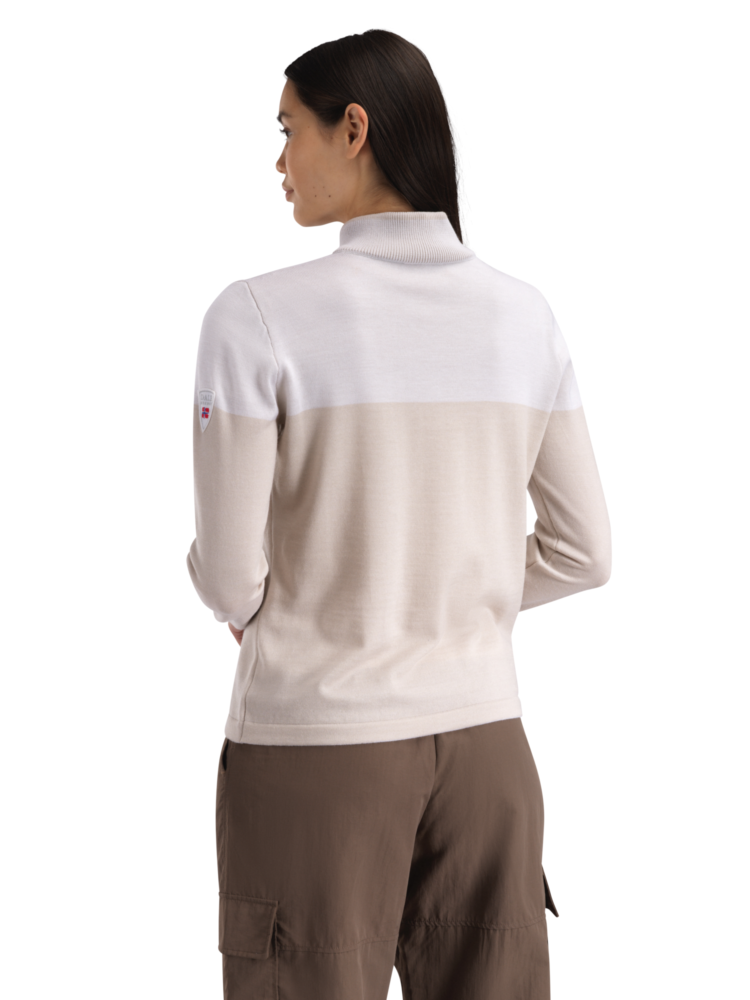 Breidablikk Women's Sweater - Merino Wool Beige Offwhite