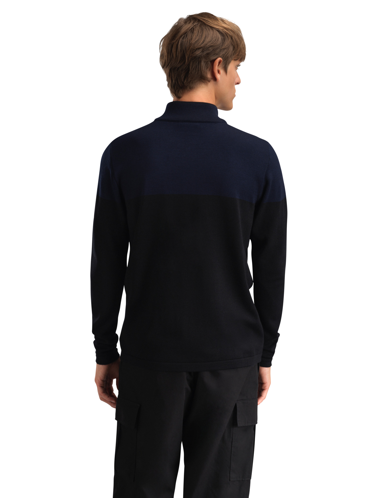Breidablikk Men's Sweater - Merino Wool Black Navy