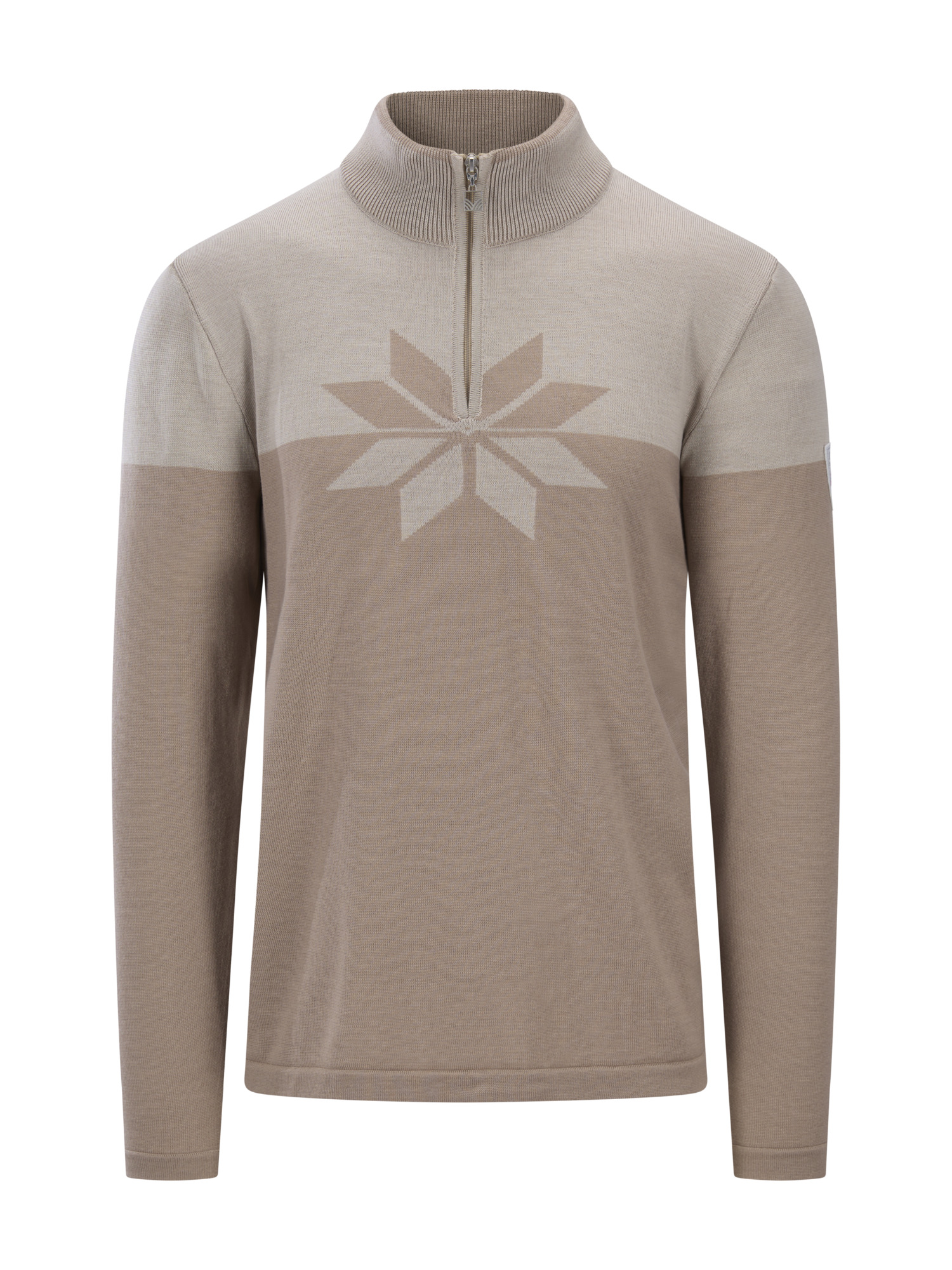 Breidablikk Men's Sweater - Merino Wool Brown Beige