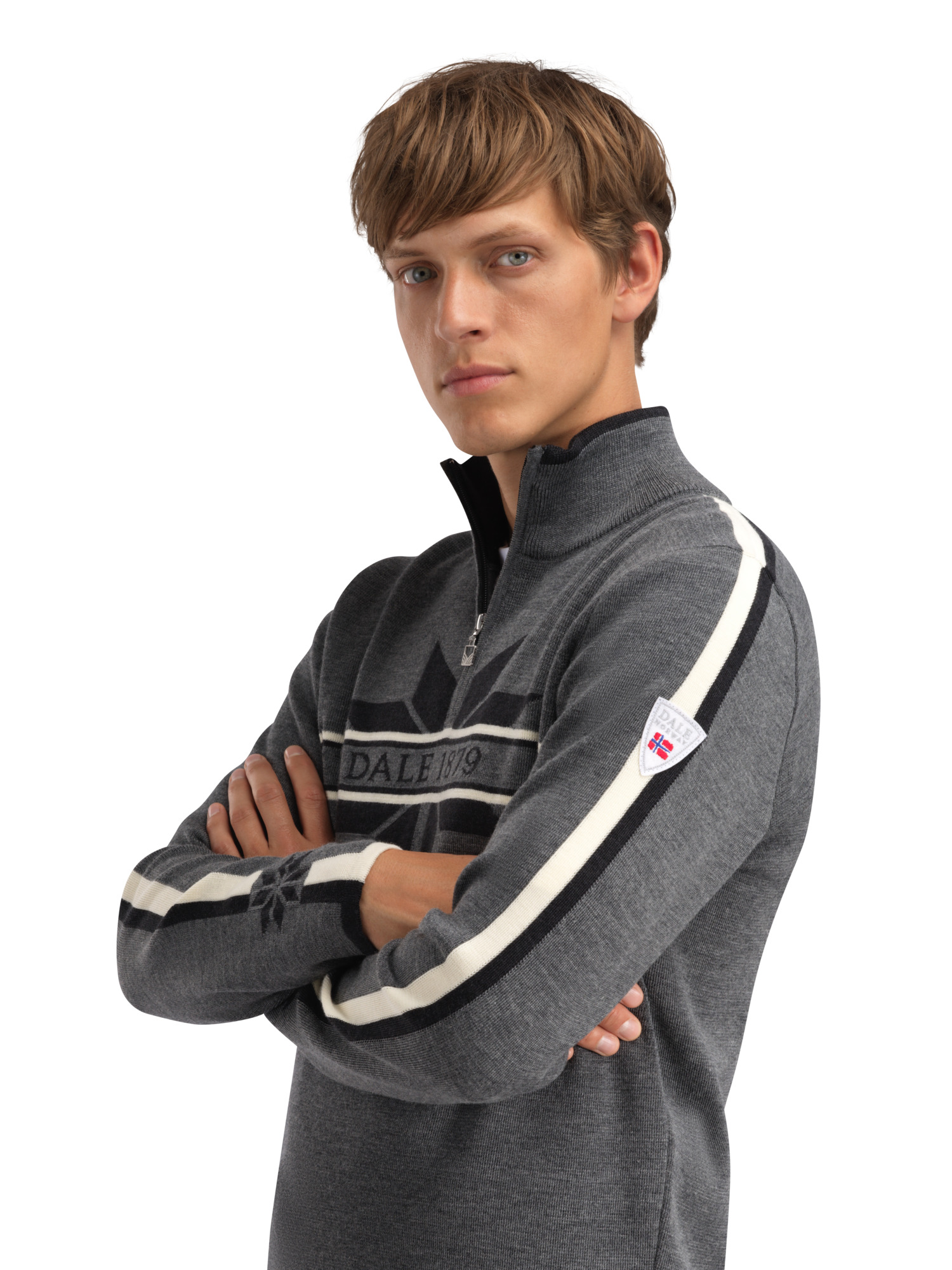 Nåle Men's Sweater - Merino Wool Smoke Dark Charcoal