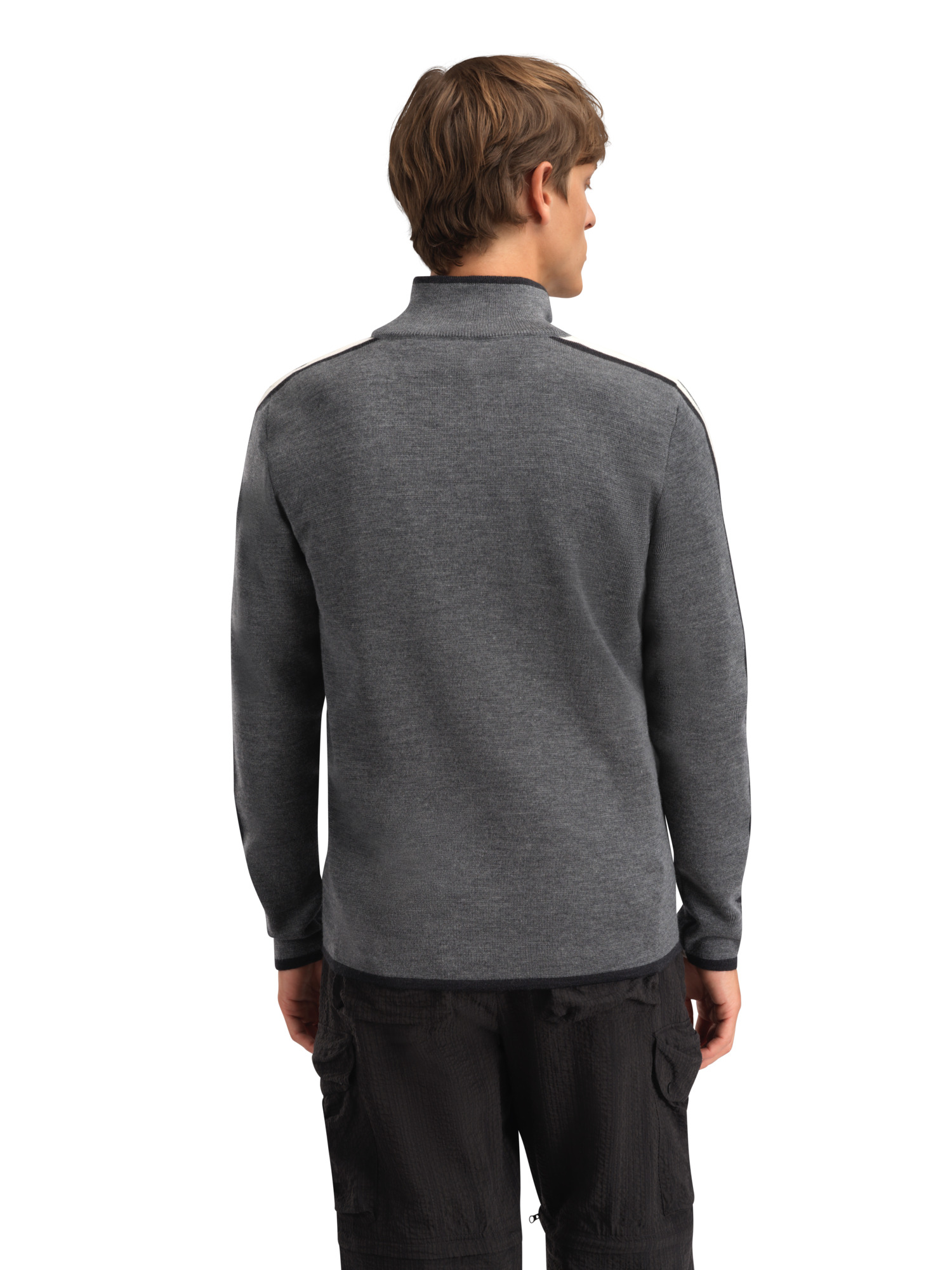 Nåle Men's Sweater - Merino Wool Smoke Dark Charcoal