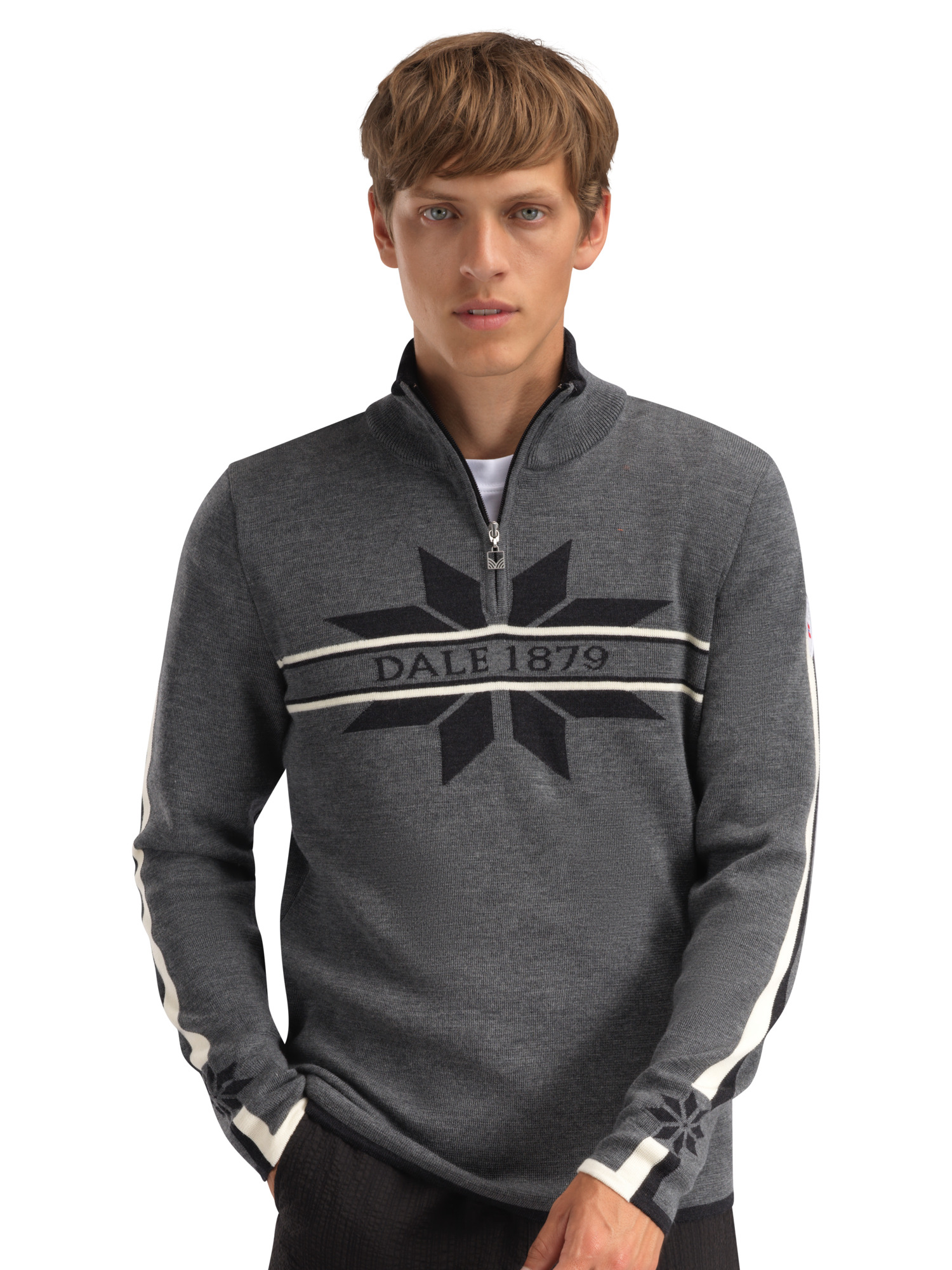 Nåle Men's Sweater - Merino Wool Smoke Dark Charcoal