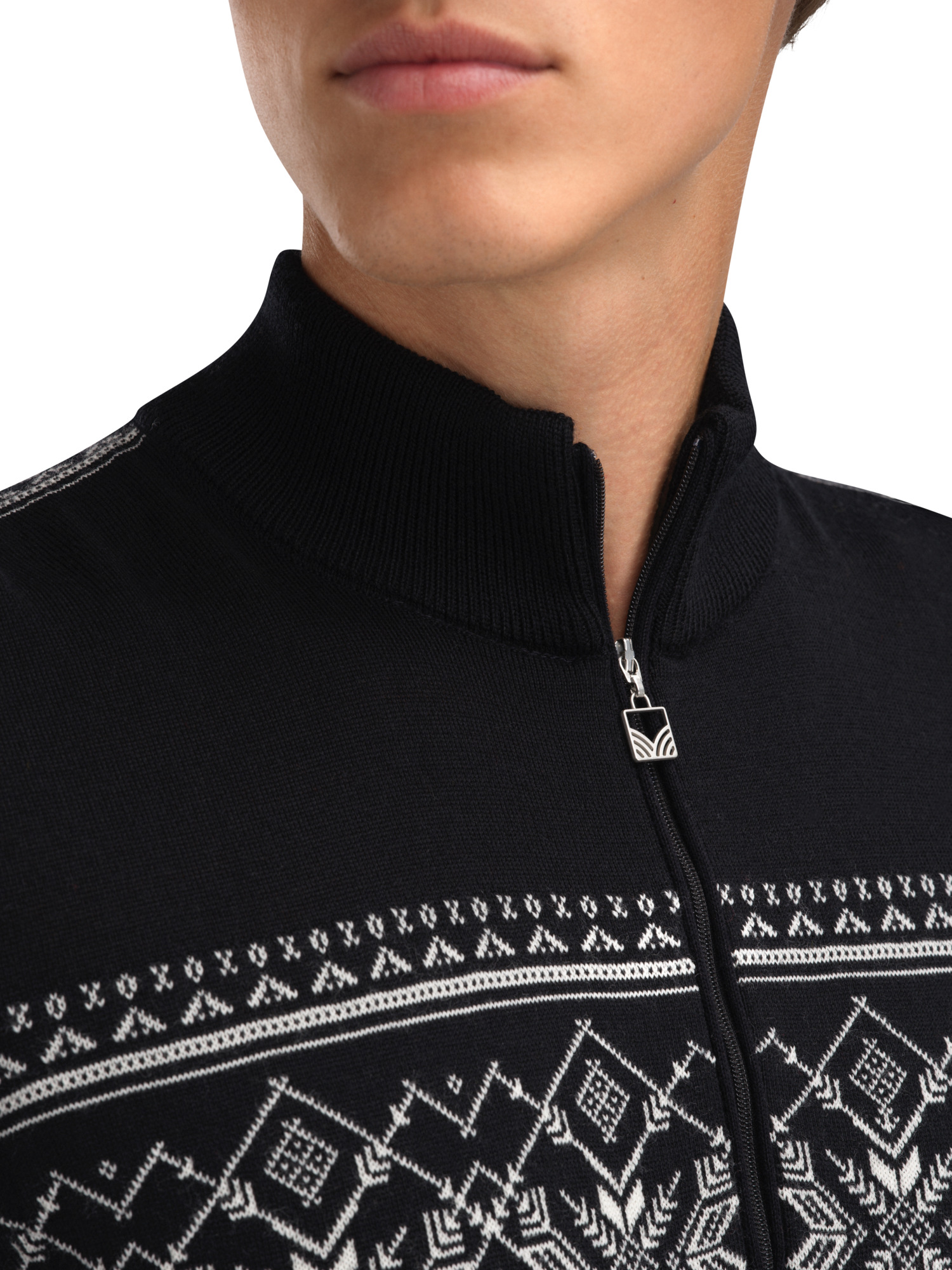 Liaset Men's Sweater Black Offwhite