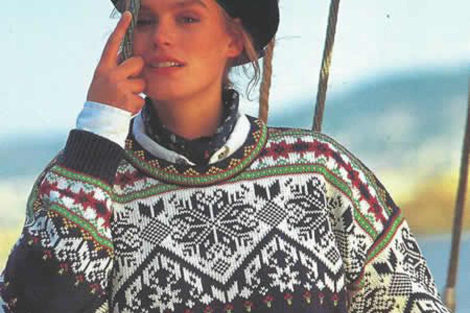 Blond female model wearing Summer Olympics. 1992 - Barcelona, Spain. 